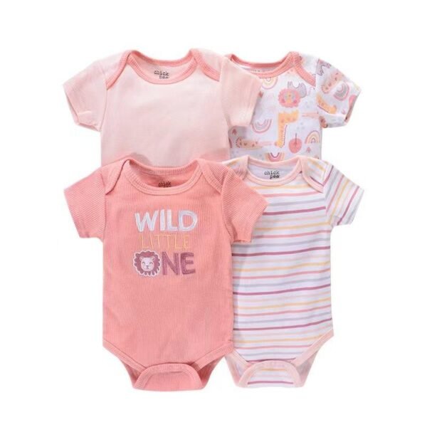 Bodysuit Set Baby Girl dan Baby Boy 4in1 Motif Karakter Premium Import Untuk Anak Usia Newborn Sampai 9 Bulan - Gambar 3