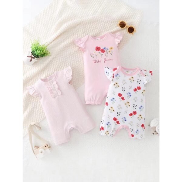 Romper Bodysuit Anak Perempuan Full Motif Karakter Bahan Premium Import Untuk Anak Usia Newborn Sampai 18 Bulan - Gambar 4