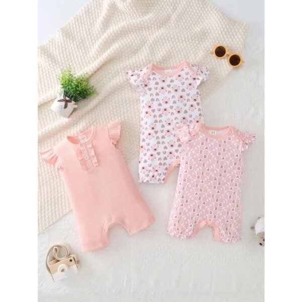 Romper Bodysuit Anak Perempuan Full Motif Karakter Bahan Premium Import Untuk Anak Usia Newborn Sampai 18 Bulan - Gambar 2
