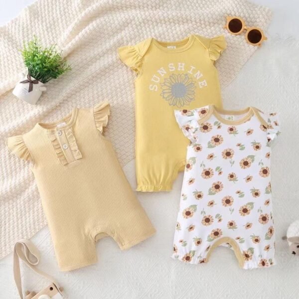 Romper Bodysuit Anak Perempuan Full Motif Karakter Bahan Premium Import Untuk Anak Usia Newborn Sampai 18 Bulan - Gambar 7