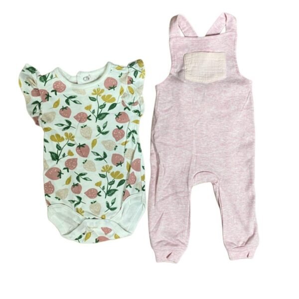 Set Jumpsuit 2in1  Bayi Laki-Laki dan Perempuan Bahan Katun Premium Untuk Anak Usia Newborn - 24 Bulan - Gambar 3