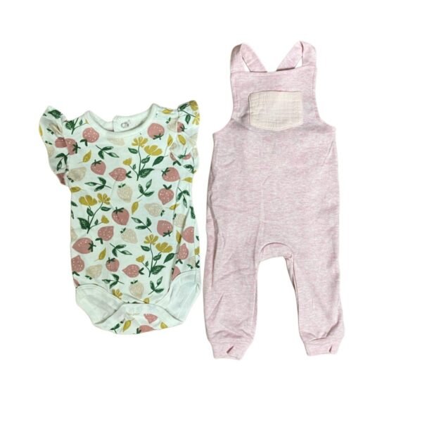 Set Jumpsuit 2in1  Bayi Laki-Laki dan Perempuan Bahan Katun Premium Untuk Anak Usia Newborn - 24 Bulan - Gambar 4