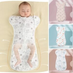 Bedong Bayi Lengan Buka Tutup 75cm Bahan 100% Cotton