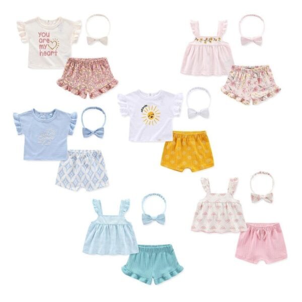 PF Setelan Bayi Perempuan Dapat Bendo Premium Import untuk Bayi Usia 1-2 Tahun Berbahan Katun - Gambar 2