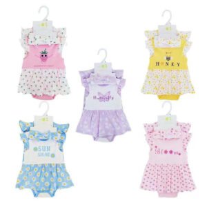 PF Baby Girl Set 3in1 Bodysuit Rok Jumper Dapat Bendo  Premium Import Untuk Anak Usia Newborn Sampai 9 Bulan