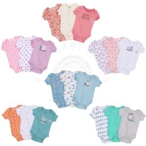 Bodysuit Baby Girl dan Baby Boy 3in1 Full Motif Premium Import Untuk Anak Usia Newborn Sampai 9 Bulan