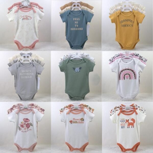 Bodysuit Baby Girl dan Baby Boy 3in1 Motif Karakter Premium Import Untuk Anak Usia Newborn Sampai 9 Bulan - Gambar 2