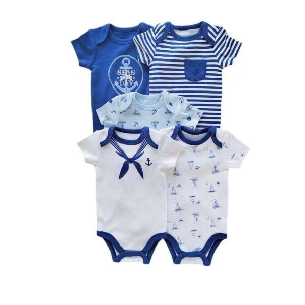 Bodysuit 5IN1 Baby Boy Dan Baby Girl Full Motif Premium Import Untuk Anak Laki Laki Usia Newborn Sampai 3 Tahun - Gambar 3