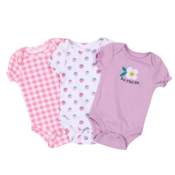 Bodysuit Baby Girl dan Baby Boy 3in1 Full Motif Premium Import Untuk Anak Usia Newborn Sampai 9 Bulan - Gambar 3