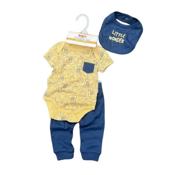 Setelan Bodysuit Bayi  Lengan Pendek Dapat Bib Atau Pita Lucu Bahan Katun Premium Untuk Anak Usia Newborn Sampai 12 Bulan - Gambar 15