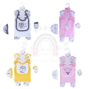 Baby Set Karakter 8IN1 Berbahan Katun Adem Kualitas Premium Import Nyaman Digunakan Untuk Anak Laki Laki dan Perempuan 2