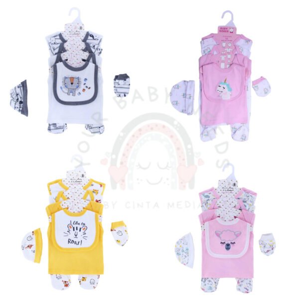 Baby Set Karakter 8IN1 Berbahan Katun Adem Kualitas Premium Import Nyaman Digunakan Untuk Anak Laki Laki dan Perempuan 2