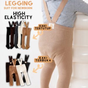 Celana Legging Bahan Rajut Lembut Kaki Tertutup Untuk Anak Bayi Baru Lahir 0-1 Tahun
