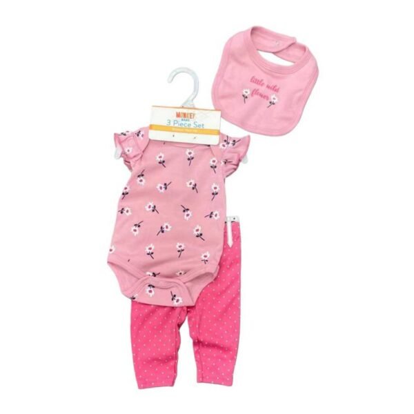 Setelan Bodysuit Bayi  Lengan Pendek Dapat Bib Atau Pita Lucu Bahan Katun Premium Untuk Anak Usia Newborn Sampai 12 Bulan - Gambar 8