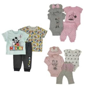 Setelan Bayi Laki-Laki dan Perempuan 3in1 Motif Karakter Bahan Premium Import Untuk Anak Usia Newborn Sampai 18 Bulan
