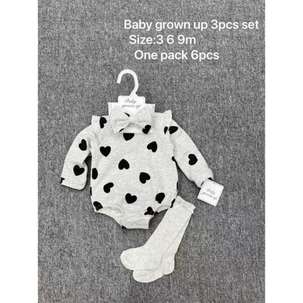 Baby Set 3in1 Anak Perempuan dan Anak Laki Laki Bodysuit Lengan Panjang Dapat Kaos Kaki Full Motif Karakter Premium Import Untuk Anak Usia Newborn Sampai 9 Bulan - Gambar 7