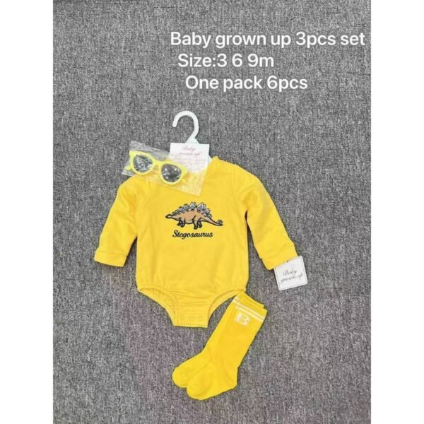 Baby Set 3in1 Anak Perempuan dan Anak Laki Laki Bodysuit Lengan Panjang Dapat Kaos Kaki Full Motif Karakter Premium Import Untuk Anak Usia Newborn Sampai 9 Bulan - Gambar 12