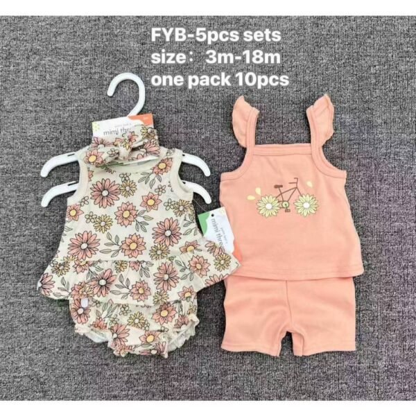 Baby Set 5in1 Anak Perempuan Full Motif Karakter Premium Import Untuk Anak Usia Newborn Sampai 18 Bulan - Gambar 13