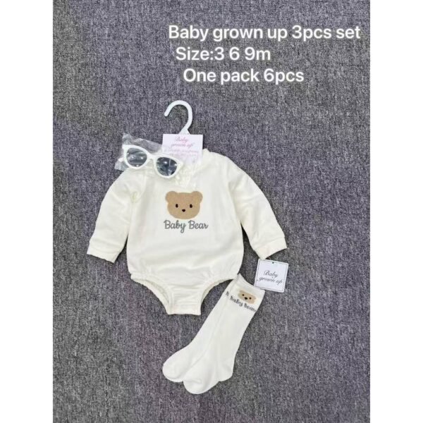 Baby Set 3in1 Anak Perempuan dan Anak Laki Laki Bodysuit Lengan Panjang Dapat Kaos Kaki Full Motif Karakter Premium Import Untuk Anak Usia Newborn Sampai 9 Bulan - Gambar 11