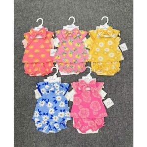 Baby Set 4IN1 Anak Perempuan Full Karakter Bahan Katun Premium Import Untuk Anak Usia Newborn Sampai 24 Bulan