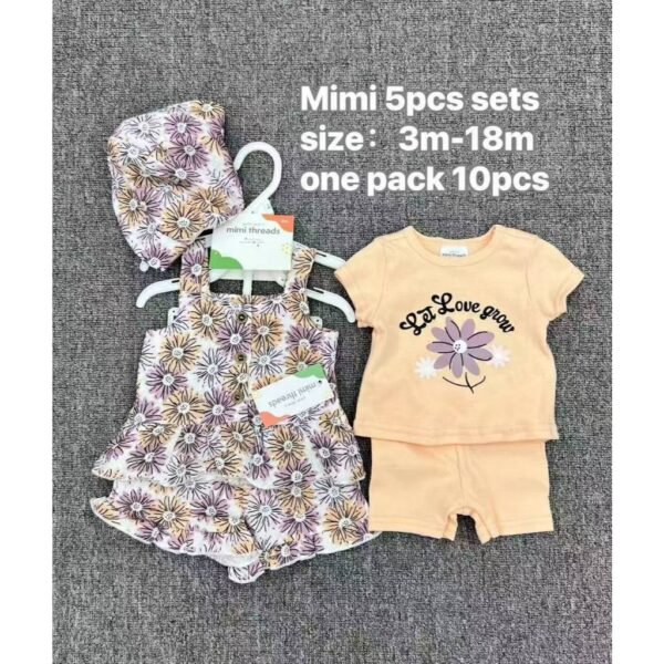 2Set Setelan Dapat Topi Bayi Perempuan Kualitas Premium Import Untuk Anak Usia Newborn Sampai 18 Bulan - Gambar 3