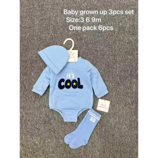 Baby Set 3in1 Anak Perempuan dan Anak Laki Laki Bodysuit Lengan Panjang Dapat Kaos Kaki Full Motif Karakter Premium Import Untuk Anak Usia Newborn Sampai 9 Bulan - Gambar 3