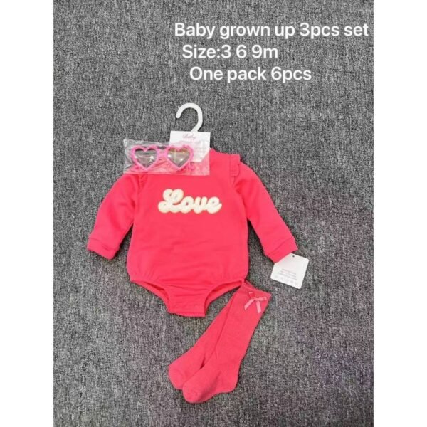 Baby Set 3in1 Anak Perempuan dan Anak Laki Laki Bodysuit Lengan Panjang Dapat Kaos Kaki Full Motif Karakter Premium Import Untuk Anak Usia Newborn Sampai 9 Bulan - Gambar 15