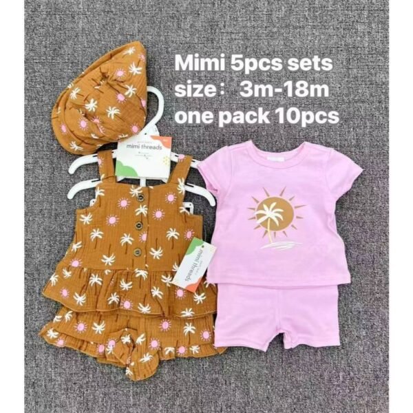 2Set Setelan Dapat Topi Bayi Perempuan Kualitas Premium Import Untuk Anak Usia Newborn Sampai 18 Bulan - Gambar 4