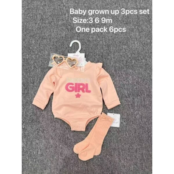 Baby Set 3in1 Anak Perempuan dan Anak Laki Laki Bodysuit Lengan Panjang Dapat Kaos Kaki Full Motif Karakter Premium Import Untuk Anak Usia Newborn Sampai 9 Bulan - Gambar 9