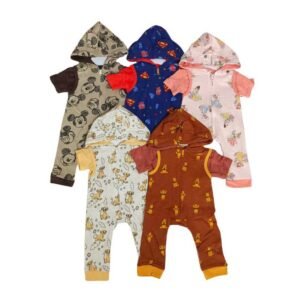 Sleepsuit Zipper motif lucu untuk anak laki-laki dan perempuan dari usia newborn sampai 24 bulan