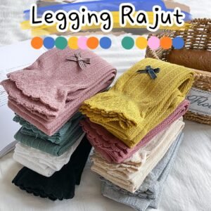 Celana Legging Anak Bayi Baru lahir Bermotif Pita Rajut Untuk Anak Usia 0-1 Tahun