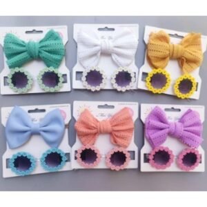 Kacamata dan Bendo Anak Lucu Princess Vibe Polos Untuk Baby Girl Usia 0-3 Tahun Accessories Bayi