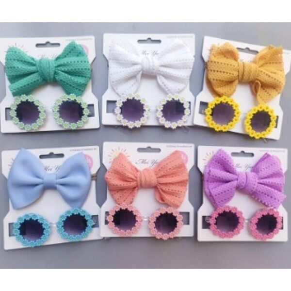 Kacamata dan Bendo Anak Lucu Princess Vibe Polos Untuk Baby Girl Usia 0-3 Tahun Accessories Bayi
