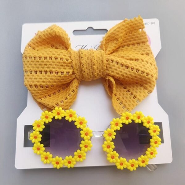 Kacamata dan Bendo Anak Lucu Princess Vibe Polos Untuk Baby Girl Usia 0-3 Tahun Accessories Bayi - Gambar 5