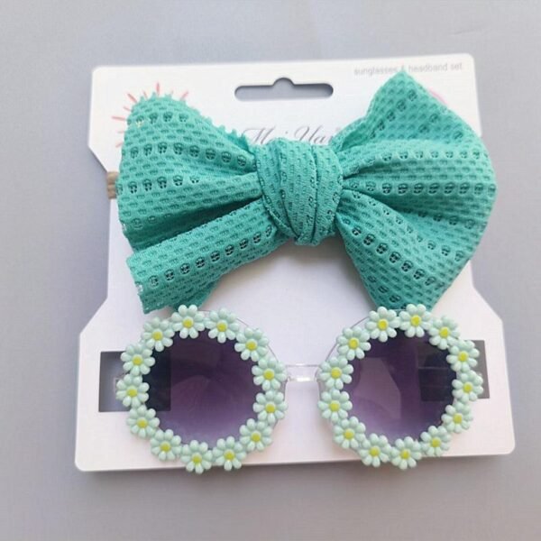 Kacamata dan Bendo Anak Lucu Princess Vibe Polos Untuk Baby Girl Usia 0-3 Tahun Accessories Bayi - Gambar 2