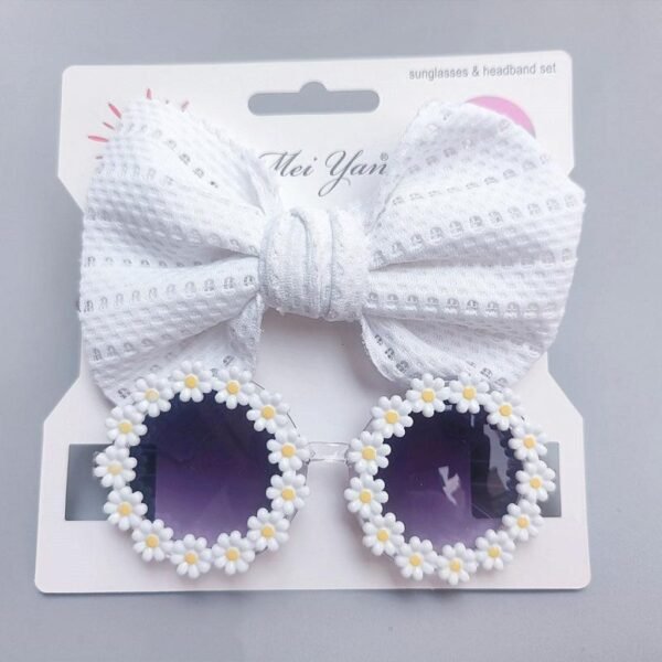 Kacamata dan Bendo Anak Lucu Princess Vibe Polos Untuk Baby Girl Usia 0-3 Tahun Accessories Bayi - Gambar 4