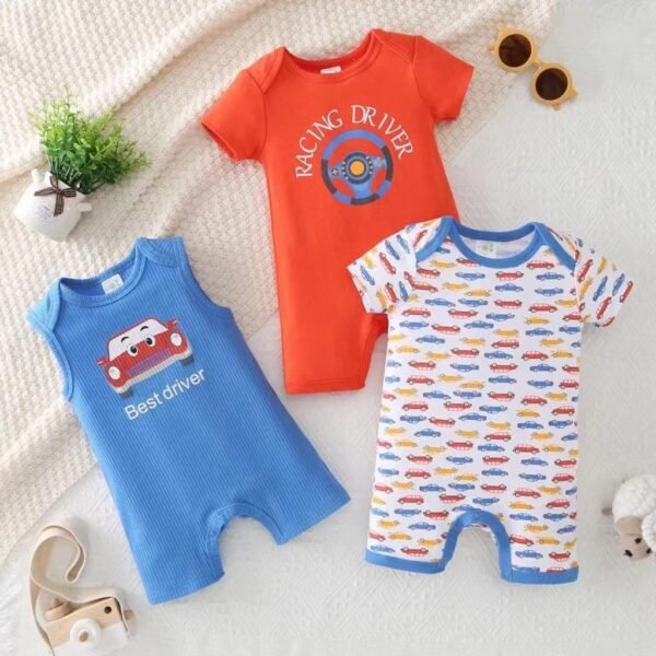 Romper Bodysuit Anak Laki Laki Full Motif Karakter Bahan Premium Import Untuk Anak Usia Newborn Sampai 18 Bulan - Gambar 8
