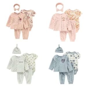 Baby Boy Dan Baby Girl Set 4in1 Bulu Motif Lucu Premium Import Untuk Anak Usia Newborn Sampai 12 Bulan