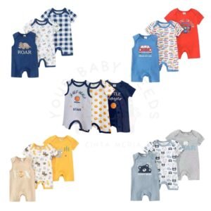Romper Bodysuit Anak Laki Laki Full Motif Karakter Bahan Premium Import Untuk Anak Usia Newborn Sampai 18 Bulan