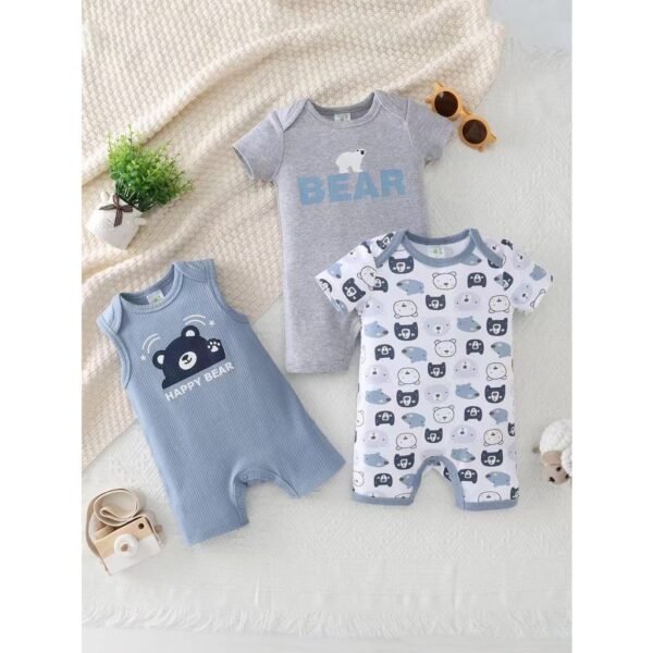 Romper Bodysuit Anak Laki Laki Full Motif Karakter Bahan Premium Import Untuk Anak Usia Newborn Sampai 18 Bulan - Gambar 3