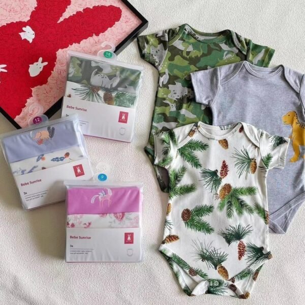 Bodysuit 3IN1 Bayi Laki Laki dan Bayi Perempuan Bahan Berkualitas Premium Import Untuk Anak Usia Newborn Sampai 24 Bulan - Gambar 12