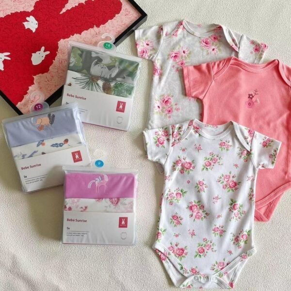 Bodysuit 3IN1 Bayi Laki Laki dan Bayi Perempuan Bahan Berkualitas Premium Import Untuk Anak Usia Newborn Sampai 24 Bulan - Gambar 10