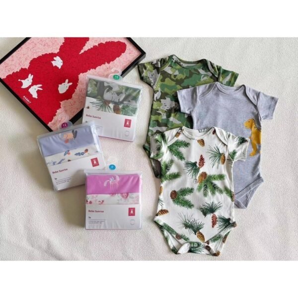 Bodysuit 3IN1 Bayi Laki Laki dan Bayi Perempuan Bahan Berkualitas Premium Import Untuk Anak Usia Newborn Sampai 24 Bulan - Gambar 4