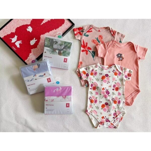 Bodysuit 3IN1 Bayi Laki Laki dan Bayi Perempuan Bahan Berkualitas Premium Import Untuk Anak Usia Newborn Sampai 24 Bulan - Gambar 3