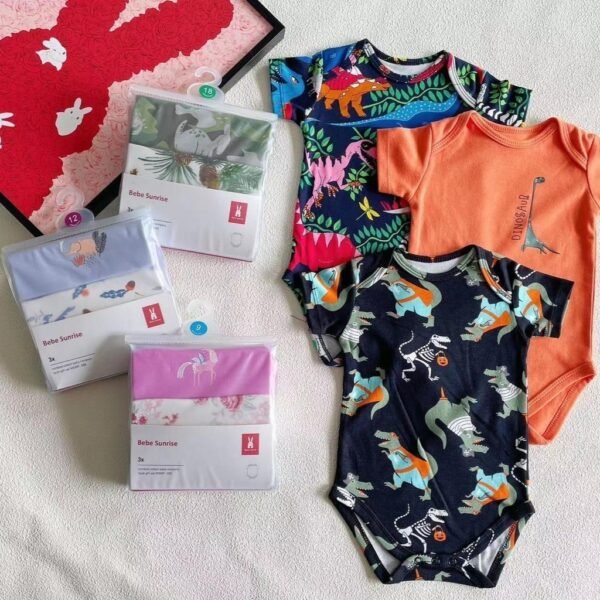 Bodysuit 3IN1 Bayi Laki Laki dan Bayi Perempuan Bahan Berkualitas Premium Import Untuk Anak Usia Newborn Sampai 24 Bulan - Gambar 14