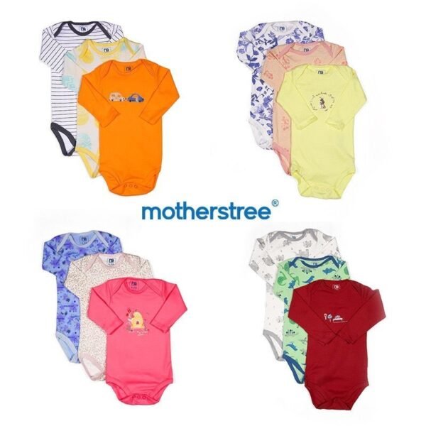 Paket MT 3in1 untuk Bayi Baru Lahir - 36 Bulan, Bodysuit Lengan Pendek Motif Mix untuk Bayi Perempuan dan Laki-laki - Gambar 2