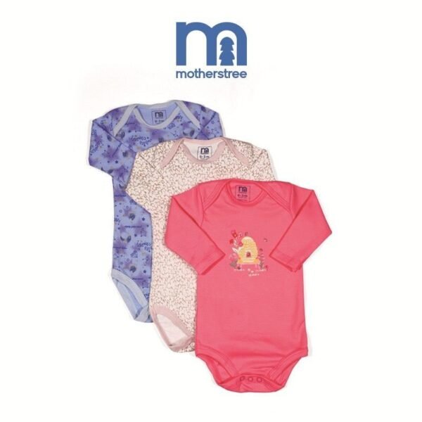Paket MT 3in1 untuk Bayi Baru Lahir - 36 Bulan, Bodysuit Lengan Panjang Motif Mix untuk Bayi Perempuan dan Laki-laki - Gambar 3