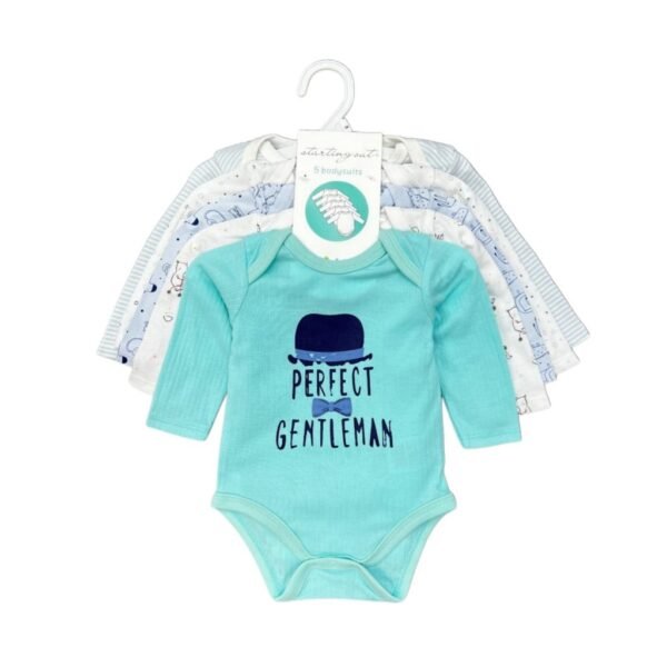 Bodysuit Lengan Panjang 5in1 Bayi Laki-Laki dan Perempuan Bahan Katun Premium Untuk Anak Usia Newborn - 9 Bulan - Gambar 17