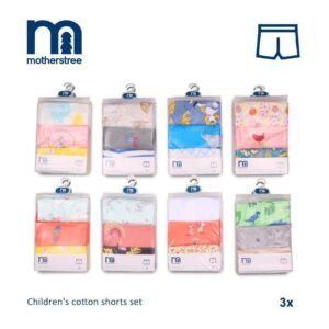 Paket MT 3in1 untuk Bayi Baru Lahir - 36 Bulan, Celana Pendek Motif Mix untuk Bayi Perempuan dan Laki-laki